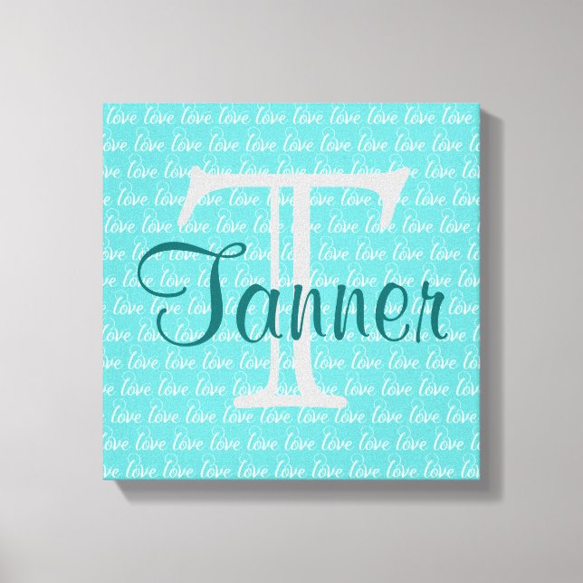 Name & Initial Art - Personalized Canvas Print (Front)