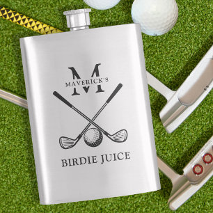 Name & Initial Birdie Juice Golf Hip Flask