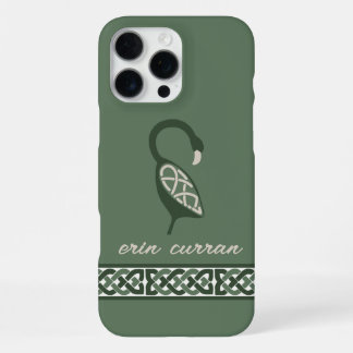 Name Irish Knot Border Decorative Bird iPhone 16 Pro Max Case