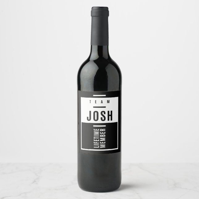 Name Josh Wine Label (Front)