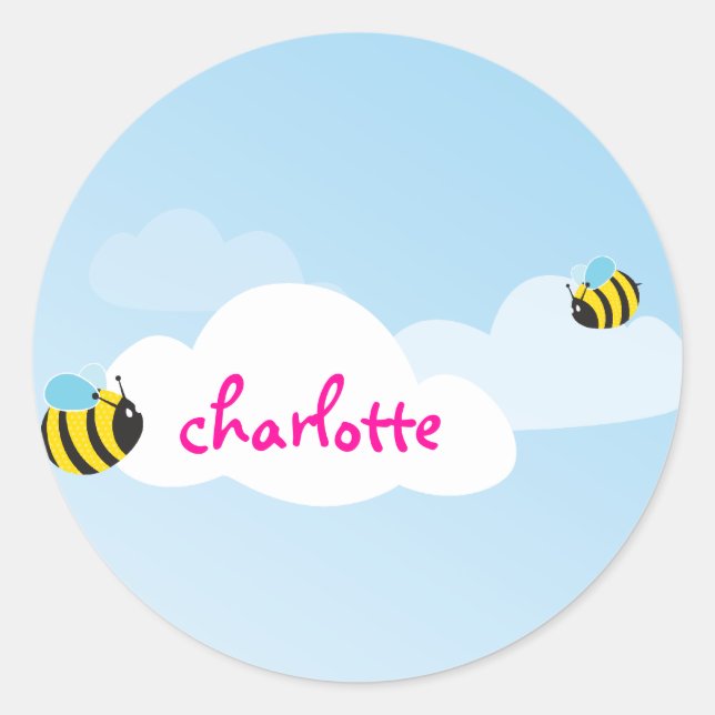 NAME LABEL :: bees in the sky 1 (Front)