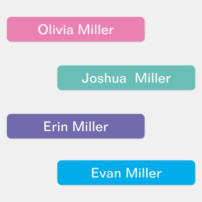 Name labels for school camp daycare (Group)