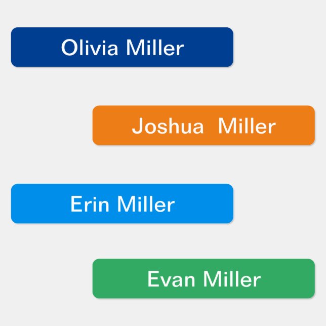 Name labels for school camp daycare (Group)