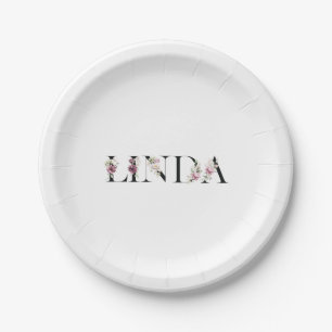 Name Linda Paper Plate
