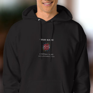 Name, Logo, Business Upload Template - Black Hoodie