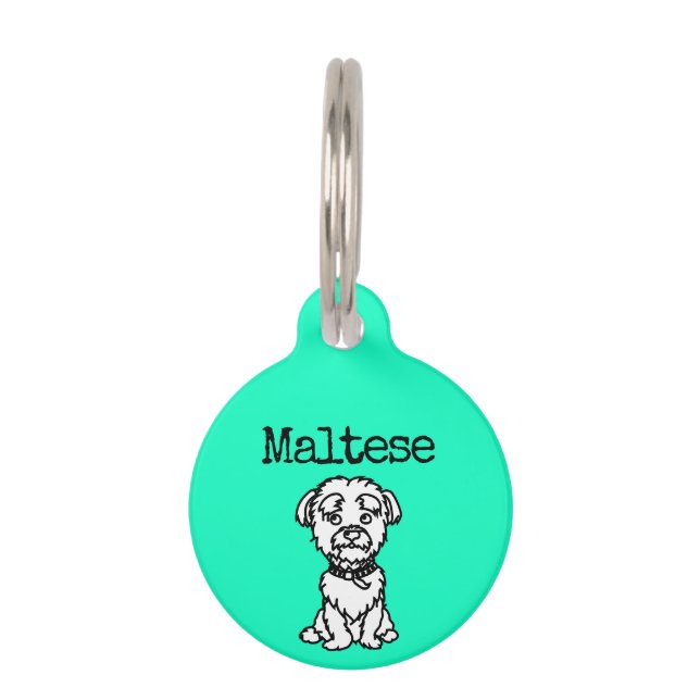 Name Maltese Pet Tag (Front)