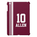 Name maroon & white sport name & number ipad mini