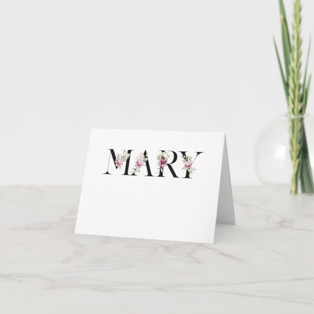  Name Mary Card (Front)