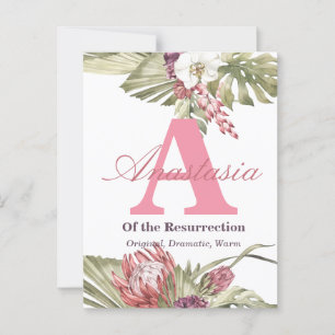 Name Meaning of Anastasia Postcard
