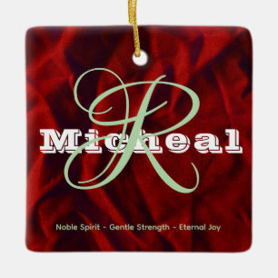 Name Meaning Personalized Square Photo Ornament