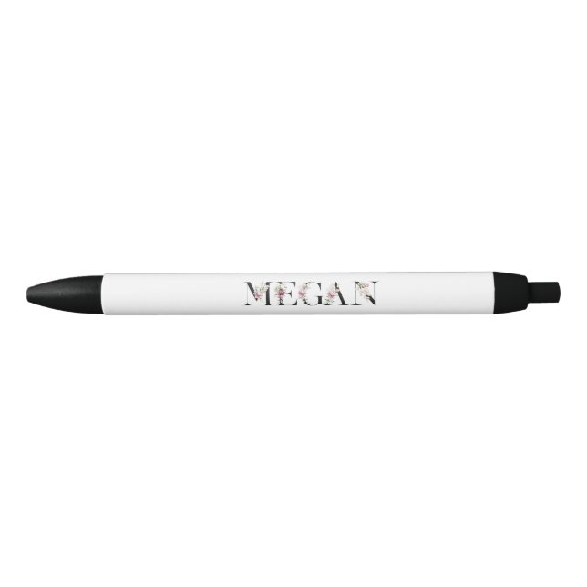 Name Megan Black Ink Pen (Front)