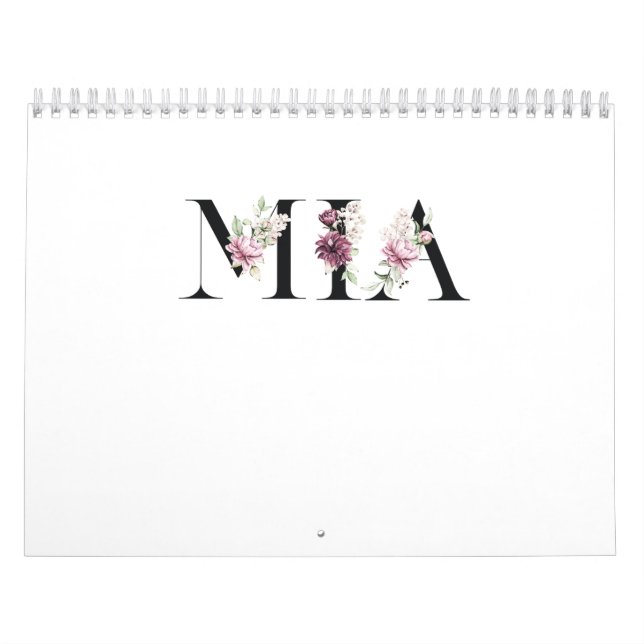 Name Mia Calendar (Cover)