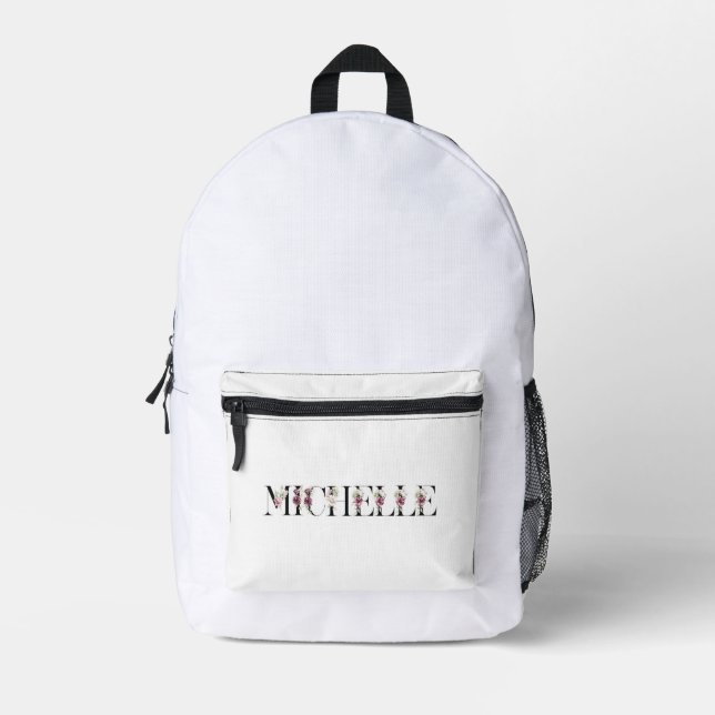 Name Michelle. Printed Backpack (Front)