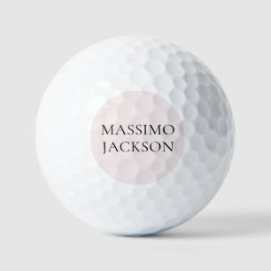Name Minimalist Modern Plain Simple Pastel Colour Golf Balls