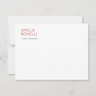 Name Modern Minimalist Professional Plain Casual Card
