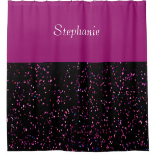Name Monogram Black Purple Pink Glitter Patterns