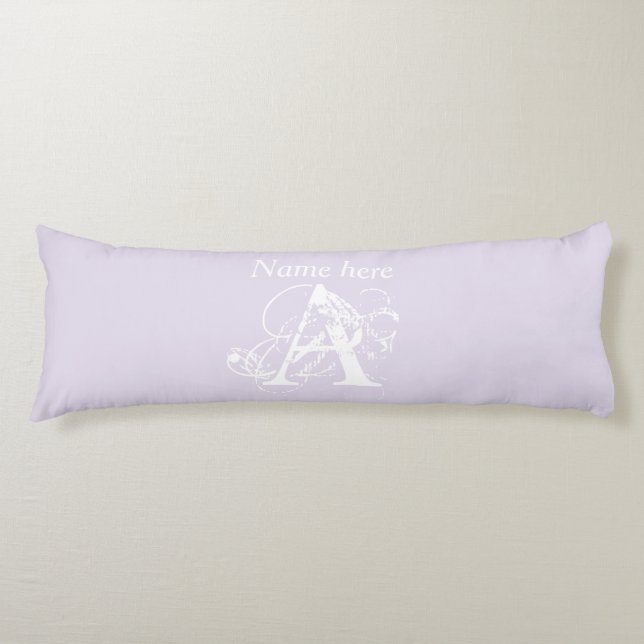 Name Monogram Chic Unique Elegant Modern Template Body Pillow (Front)