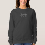 Name Monogram Clothing Apparel Women's Dark Grey Sweatshirt<br><div class="desc">Dark Grey Name Monogram Clothing Apparel Template Women's Basic Sweatshirt.</div>