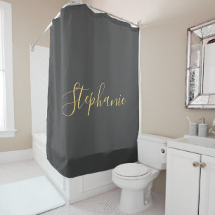 Name Monogram Gold Grey Grey Classy Elegant Custom