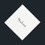 Name Monogram Template Black White Custom Cool Napkin<br><div class="desc">Designed with text template for monogram name and elegant two tone background in black and white,  this is great for occasions like weddings,  bridal shower,  birthdays,  anniversary,  Christmas,  holidays etc. You may change the background colour as you wish.</div>