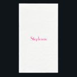 Name Monogram Template Pink White Custom 2023 Napkin<br><div class="desc">Designed with text template for monogram name and elegant two tone background in pink and white,  this is great for occasions like weddings,  bridal shower,  birthdays,  anniversary,  Christmas,  holidays etc. You may change the background colour as you wish.</div>