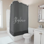 Name Monogram White Grey Classy Elegant Custom<br><div class="desc">Designed with text template for monogrammed name which you can edit,  in elegant grey background!</div>