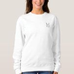 Name Monogram Women's White Clothing Template Sweatshirt<br><div class="desc">Name Monogram Women's White Clothing Apparel Template Basic Sweatshirt.</div>
