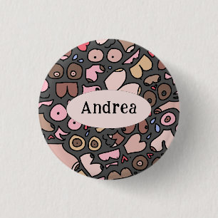 Name neutral breast pattern 1 inch round button