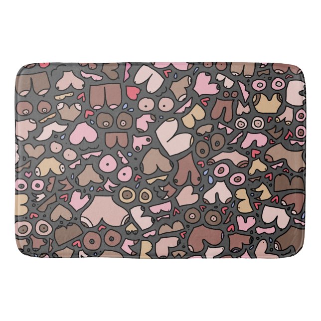 Name neutral breast pattern bath mat (Front)