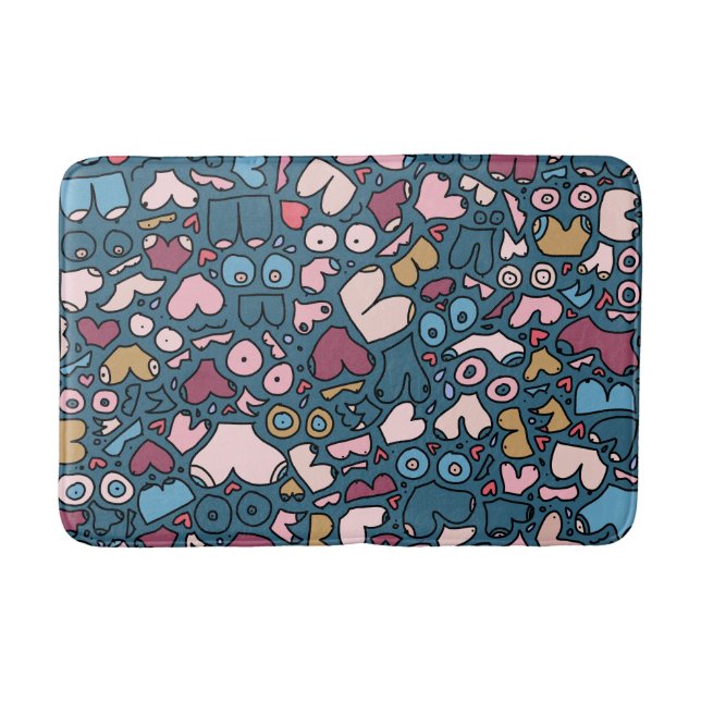 Name neutral breast pattern bath mat (Front)
