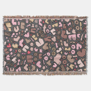 Name neutral breast pattern throw blanket