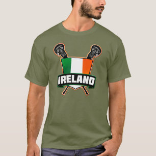 Name & Number Back Print Irish Lacrosse T-Shirt