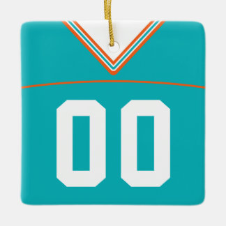 Name & Number Football Lacrosse Jersey Template Ceramic Ornament