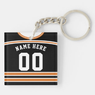 Name & Number Hockey Jersey Keyring, Lacrosse Keychain