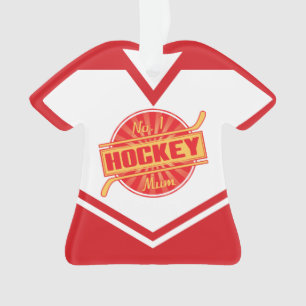 Name & Number Jersey Hockey Mum Ornament