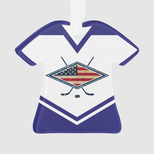 Name & Number Jersey USA Logo Ornament (Front)