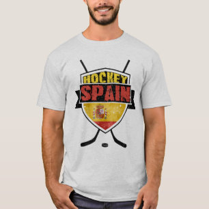 Name & Number Print Hockey Sobre Hielo España Tee
