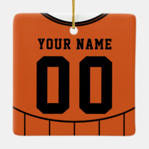 Name & Number Soccer Football Jersey Template Ceramic Ornament