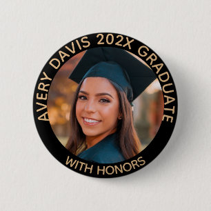 Name of Graduate Photo Year With Honours Degree 2 Inch Round Button
