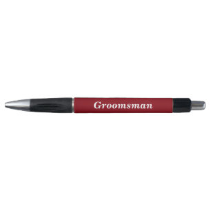 Name of Groomsman and Date Rubber Grip Pen