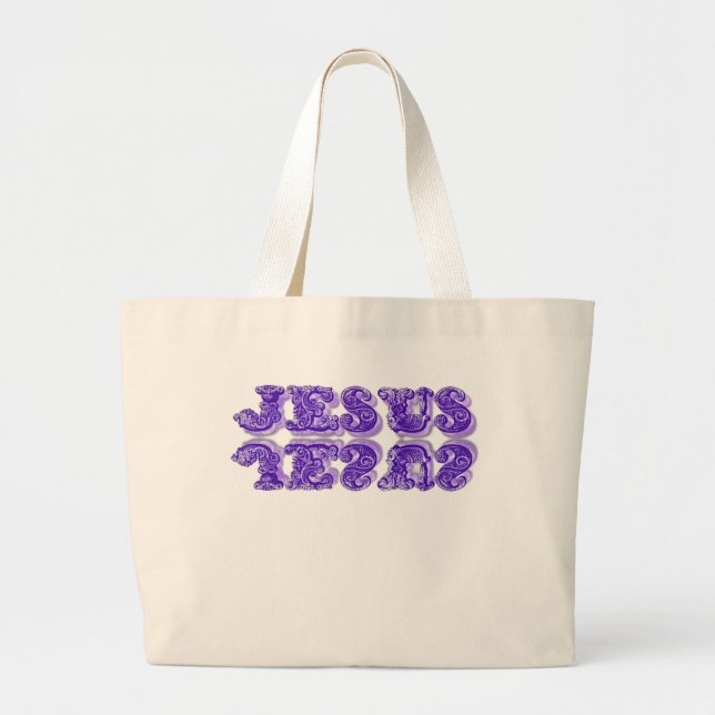 Name of Jesus Name above all names  Large Tote Bag (Front)