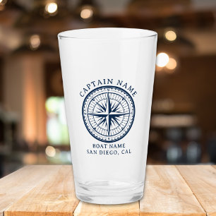 Name of your boat Nautical Style Glass