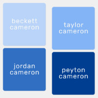 Name on Blue Iron On Clothing