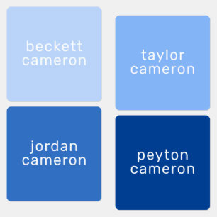 Name on Blue Iron On Clothing
