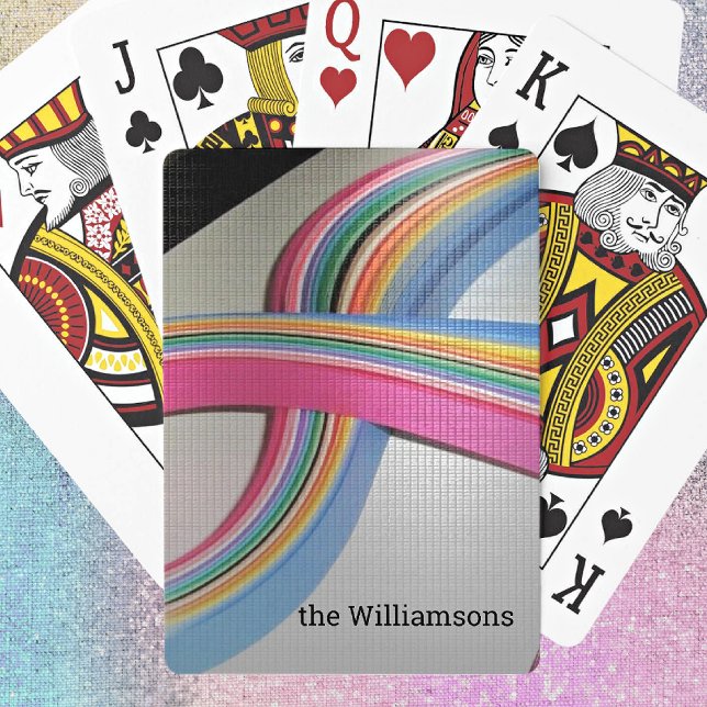 Name on Colourful Quilling Paper Design Playing Cards (Creator Uploaded)