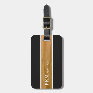 name on wood grains stripe / airplane travel luggage tag