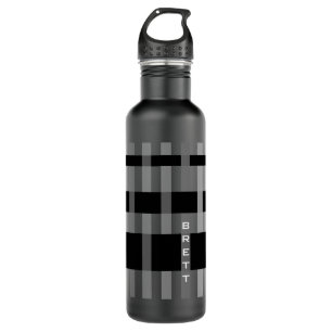Name or Initials & Modern Weaving Stripes 710 Ml Water Bottle