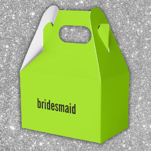 NAME or ROLE Green Girl Summer Bridesmaid Proposal Favor Box