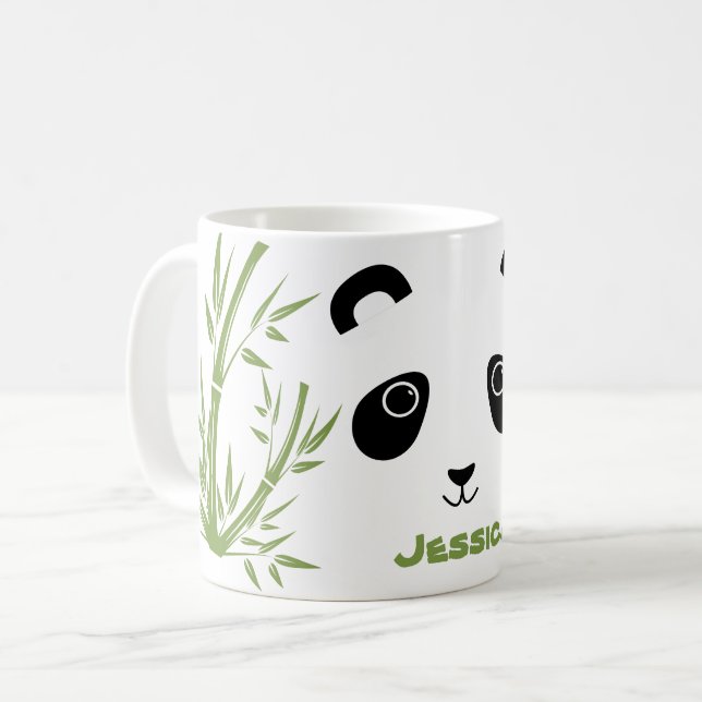 Name Panda Bear Coffee Mug (Front Left)