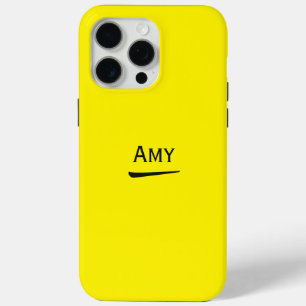 Name Personalized Bright Yellow iPhone 15 Pro Max Case